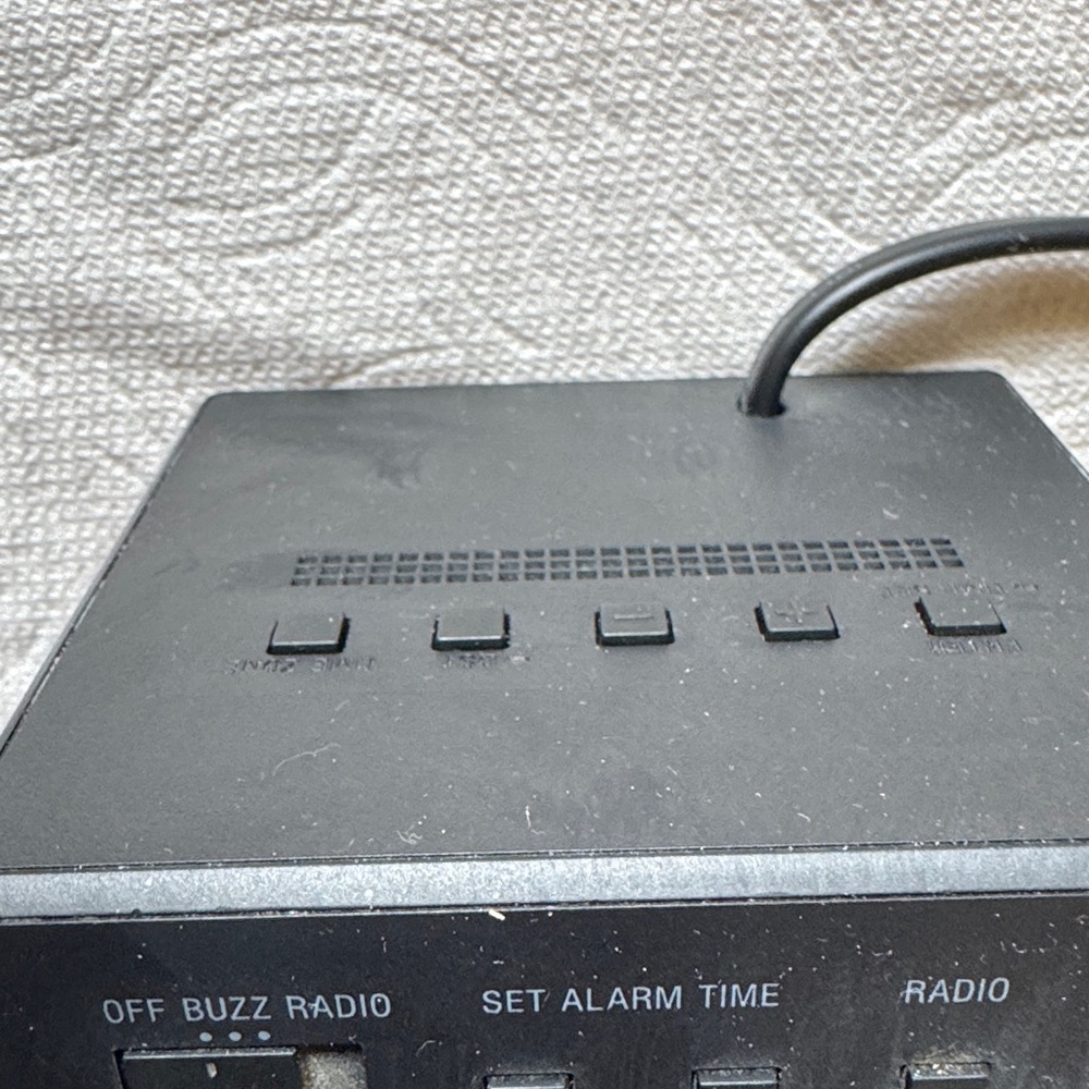 Black Digital Alarm Clock with Orange Display - Picture 7 of 9